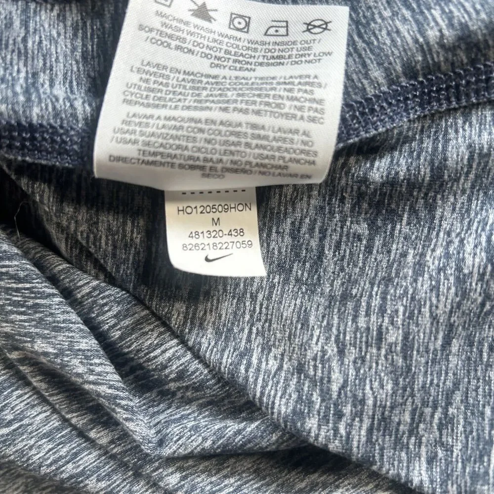 Nike Running Shirt Womens Medium Gray 1/4‎ Zip Element Gym Training Athleisure